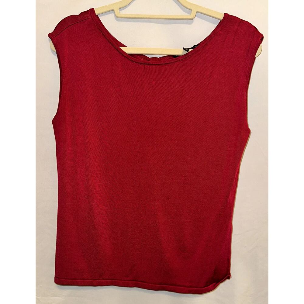 White House Black Market Fushia Pink Sleeveless Tank Top Sweater Size  Large